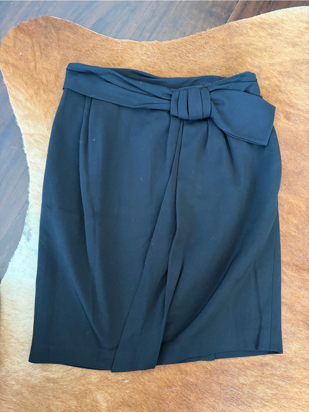 Yohji Yamamoto  Black Women's Knit Pencil Skirt with Front Knot